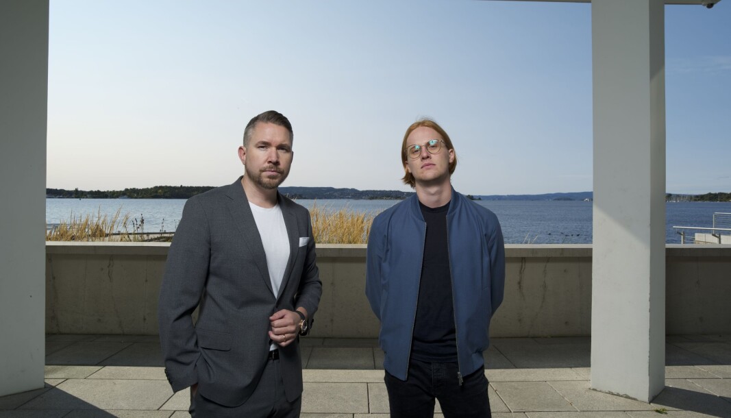 Fra venstre: Erling Løken Andersen og frontend-utvikler i Omega Media, Francois Savard. Fra venstre: Erling Løken Andersen og frontend-utvikler i Omega Media, Francois Savard.