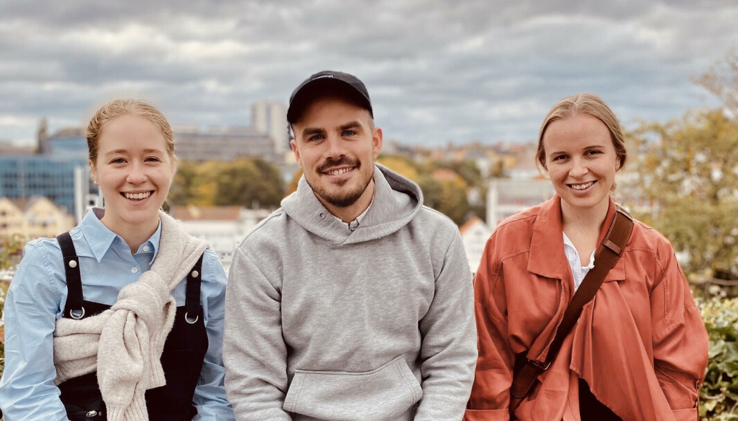 Ane Haugvaldstad Walle (til venstre), Martin Brønner og Kaja Bast Sørsdal har sammen laget «Sykepleierspillet». Ane Haugvaldstad Walle (til venstre), Martin Brønner og Kaja Bast Sørsdal har sammen laget «Sykepleierspillet».