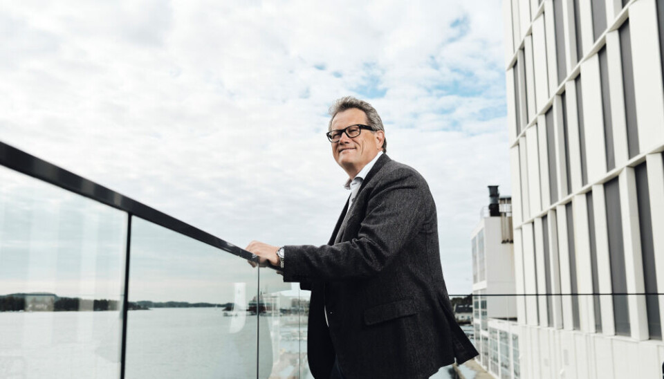 Konsernsjef Morten Fon ved Jotuns hovedkontor i Sandefjord.
