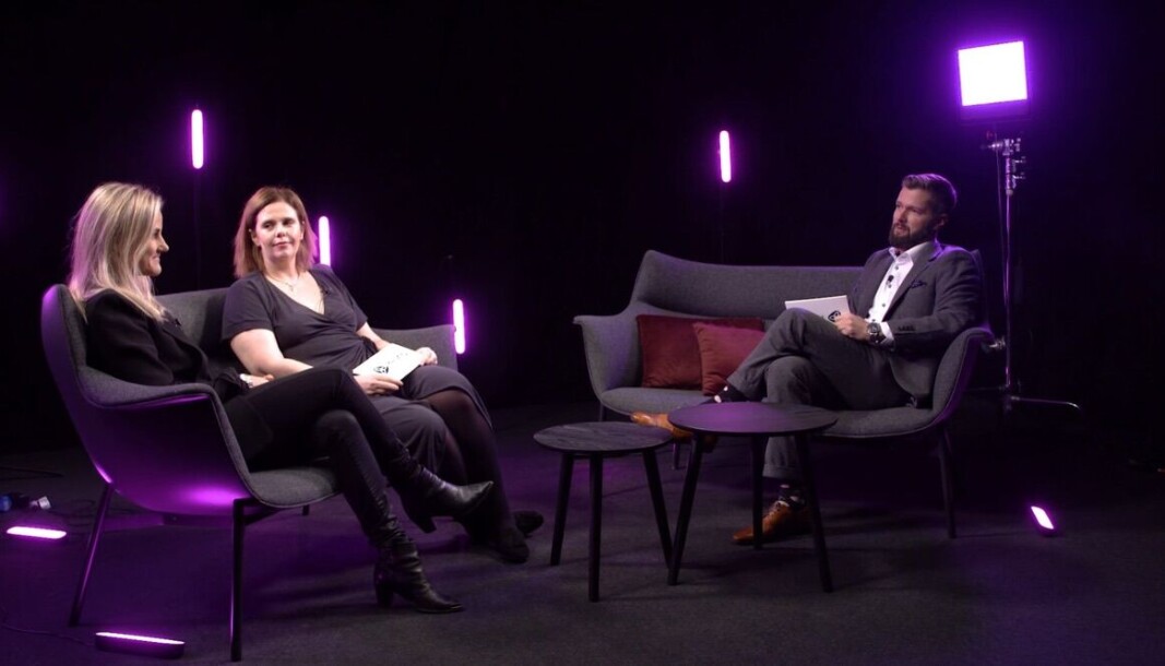 F.v: Jurygeneral Margrethe Wam Solvang fra Google, juryleder Maren Qvale fra Metro Branding, sammen med konferansier Thomas Rønnerud. F.v: Jurygeneral Margrethe Wam Solvang fra Google, juryleder Maren Qvale fra Metro Branding, sammen med konferansier Thomas Rønnerud.
