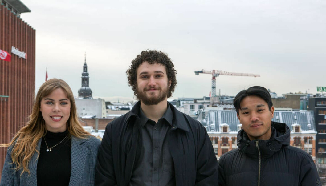 Fra venstre: Ny PR-ansvarlig Caroline Strømme, sammen med Aleksa Radman og Gaute Olberg, som begge blir nye selgere i Quickorder.