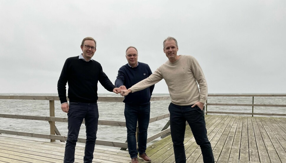 Fra venstre: CEO i Moment Eivind Bøhn, sammen med CEO i Millnet, Mats Lindskog og investor Erik Syrén.