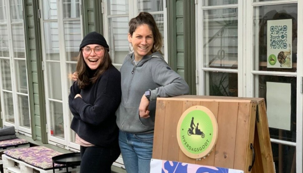 Eierne av Hverdagsgodt Amy Middleton og Therese Utkilen, heier på lokale bedrifter.