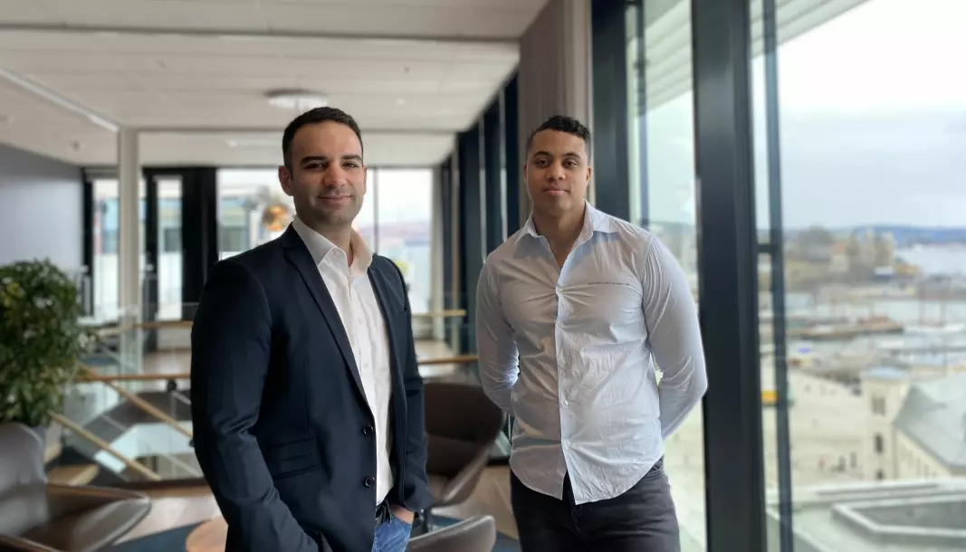 Head of Sales i Leadjabber, Pedram Kafroodi, sammen med medgründer Martin Da Veiga.