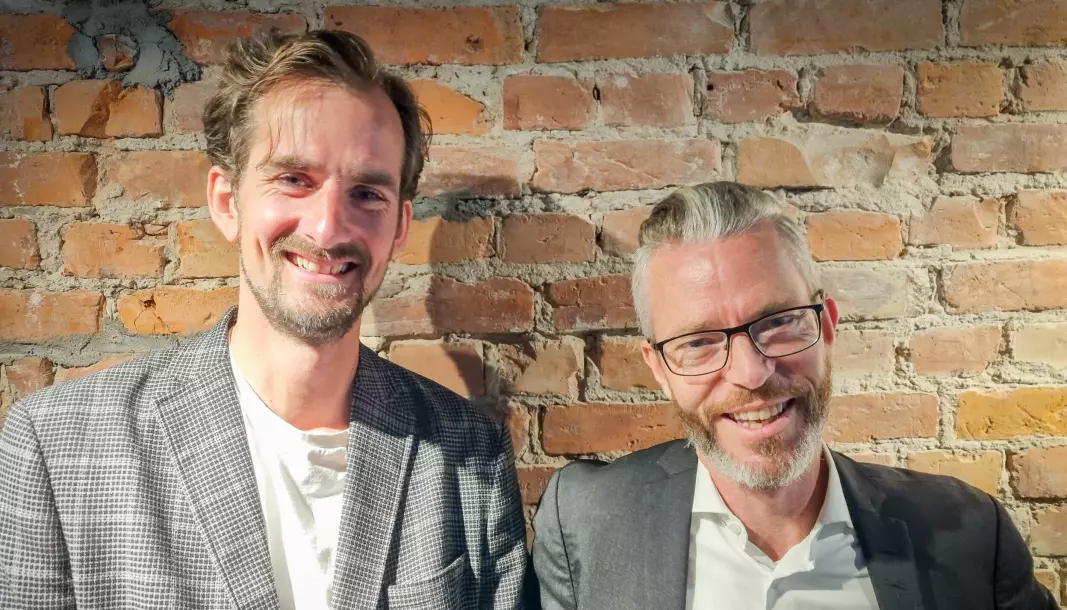 (f.v.) CCO Anders Gudmestad og CEO Kristian Algotsson Hauan i FIDL.