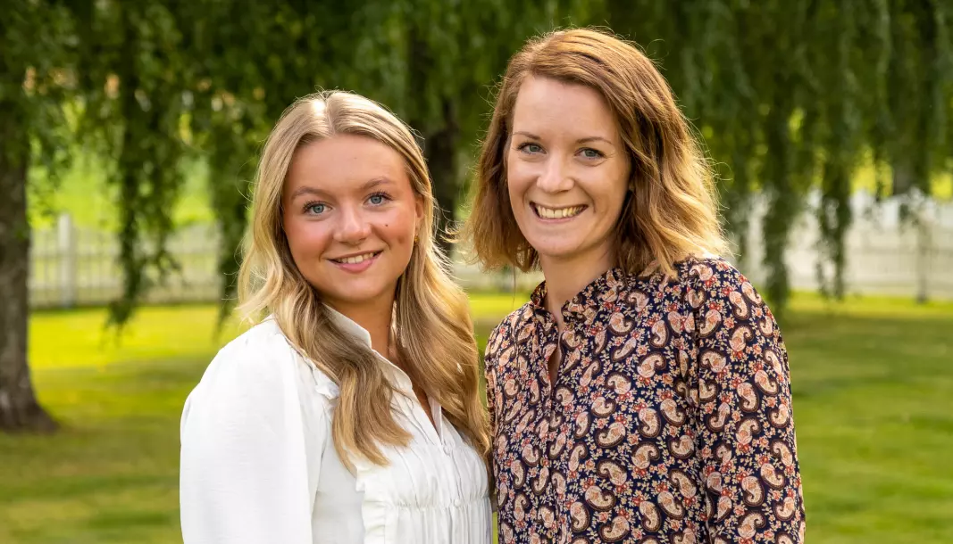 (F.v.) Barbro Huser Sund og Elisabet Retteraasen Wåde er to av tre nye selgere.