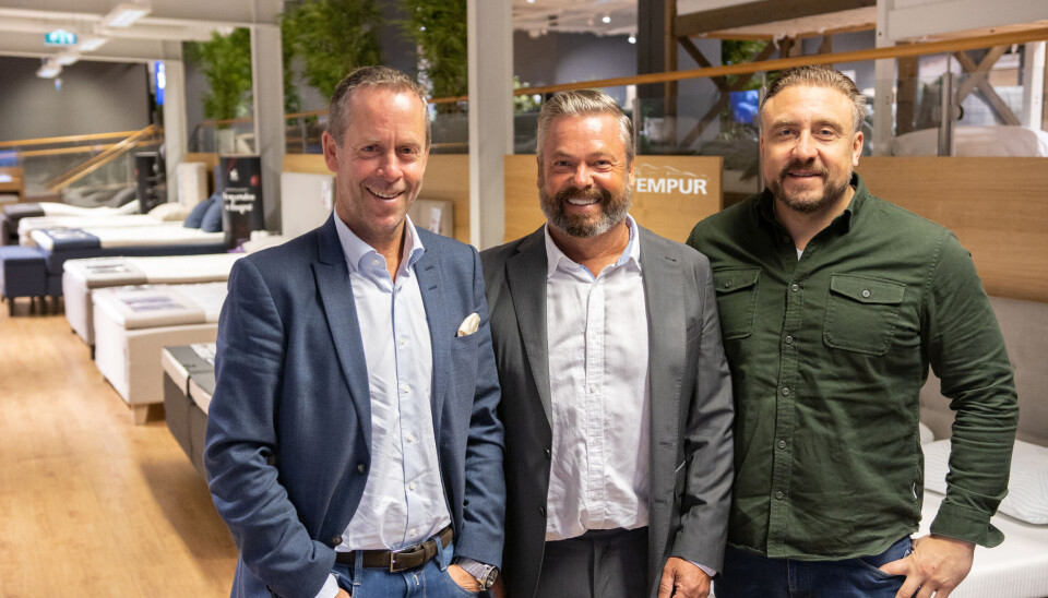 Henning Eriksen (Adm. direktør, Møbelringen), Björn Sörenson (Managing Director, Tempur), Lars-Erik Ullsgård (Sortiments- og innkjøpssjef, Møbelringen) Henning Eriksen (Adm. direktør, Møbelringen), Björn Sörenson (Managing Director, Tempur), Lars-Erik Ullsgård (Sortiments- og innkjøpssjef, Møbelringen)